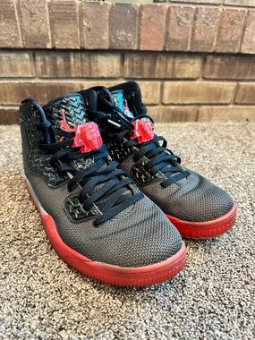 Nike Air Jordan Spike Forty PE Black Red Gray Basketball Shoes Size 12